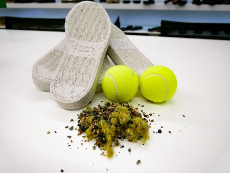 Bạn có biết đế giày có thể được làm từ bóng tennis?