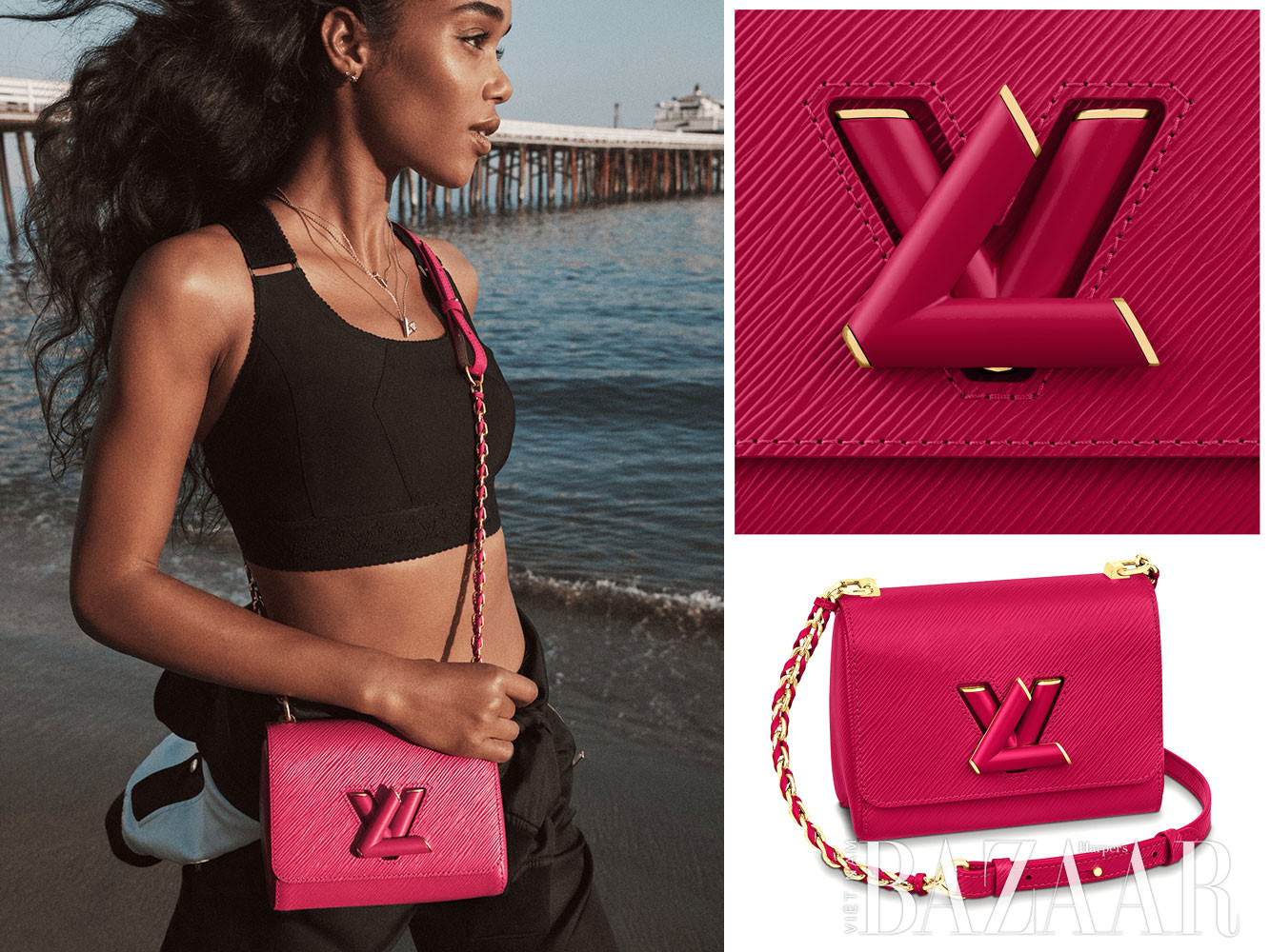 LOUIS VUITTON TÂN TRANG TÚI XÁCH TWIST 2021 VỚI NẮP KHÓA LV MÀU POP ART