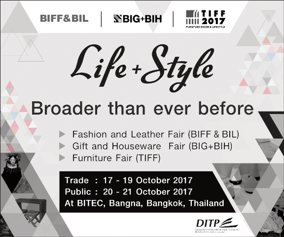 Thư mời tham dự Hội chợ LIFE+STYLE 2017 tại Thái Lan